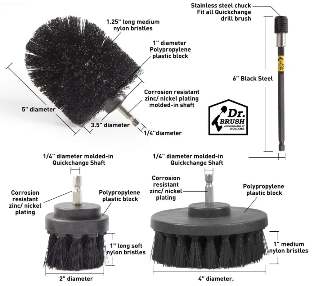 Game Changer Power Scrub Drill Brush Set