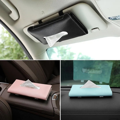 Car sun visor - tissue holder